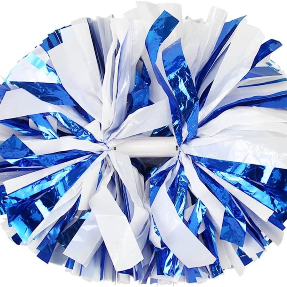 2/6/12PCS Cheerleading Pom Poms with Baton Handle for Team Spirit Sports Dance C